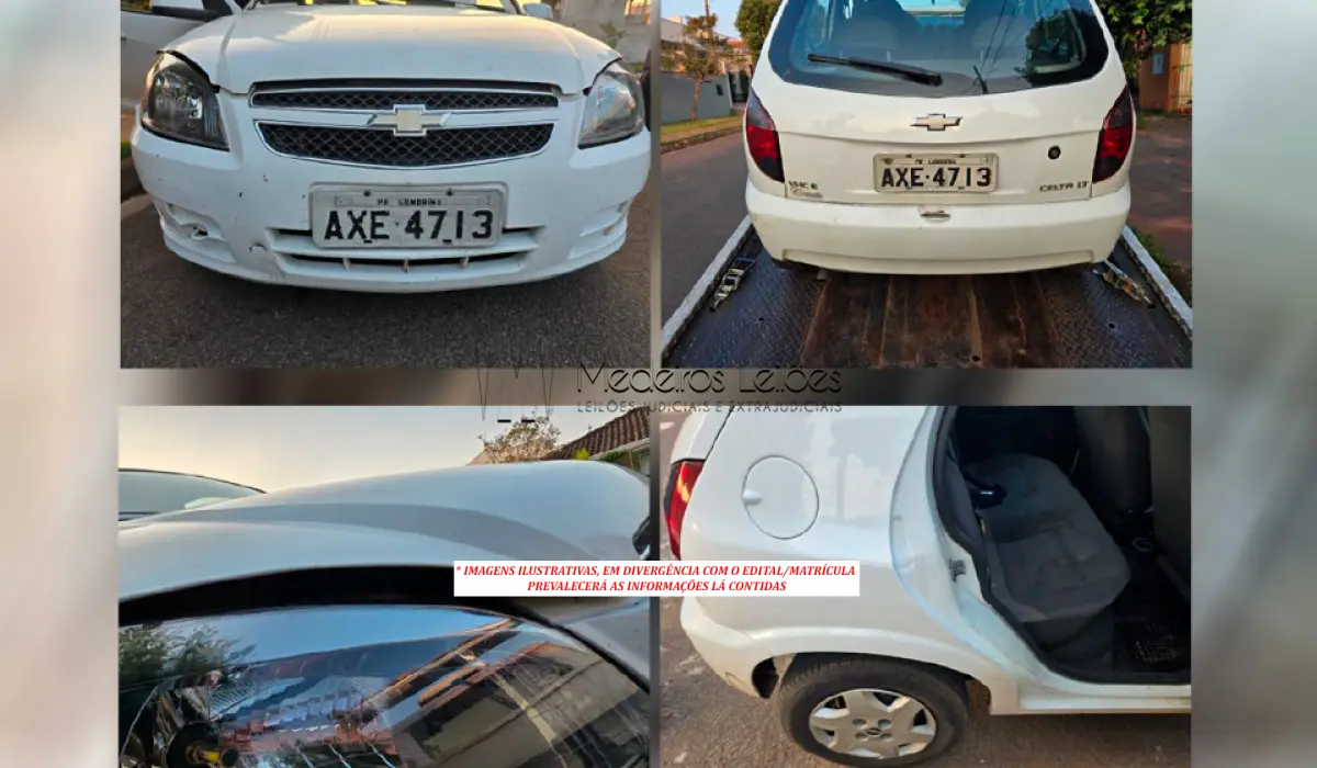 LOTE 001 - CHEVROLET CELTA 1.0L LT - 2013/2014 (BRANCA)
