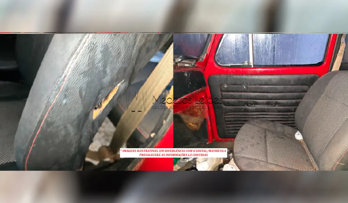 LOTE 003 - FUSCA 1300 - ANO 1976 VERMELHO