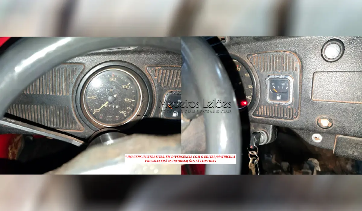 LOTE 003 - FUSCA 1300 - ANO 1976 VERMELHO