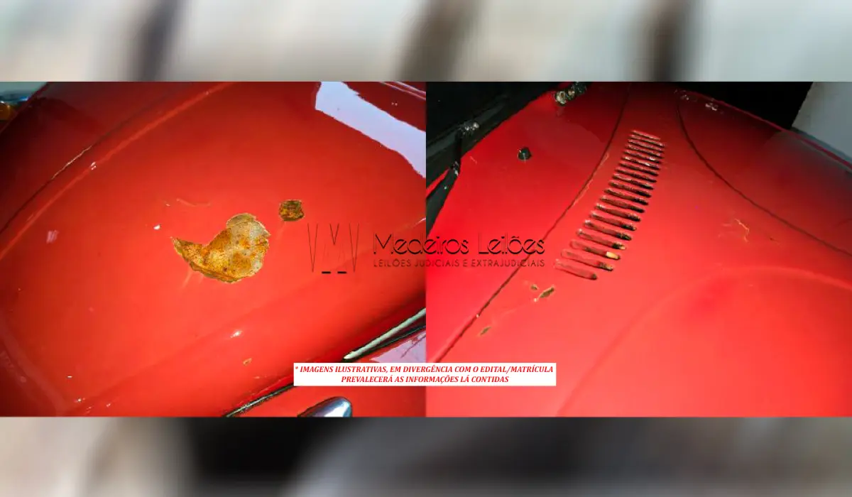 LOTE 003 - FUSCA 1300 - ANO 1976 VERMELHO